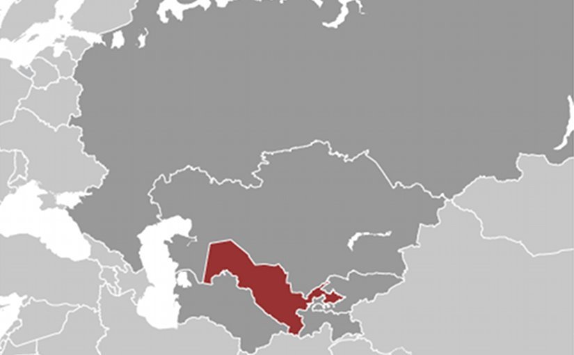 Location of Uzbekistan