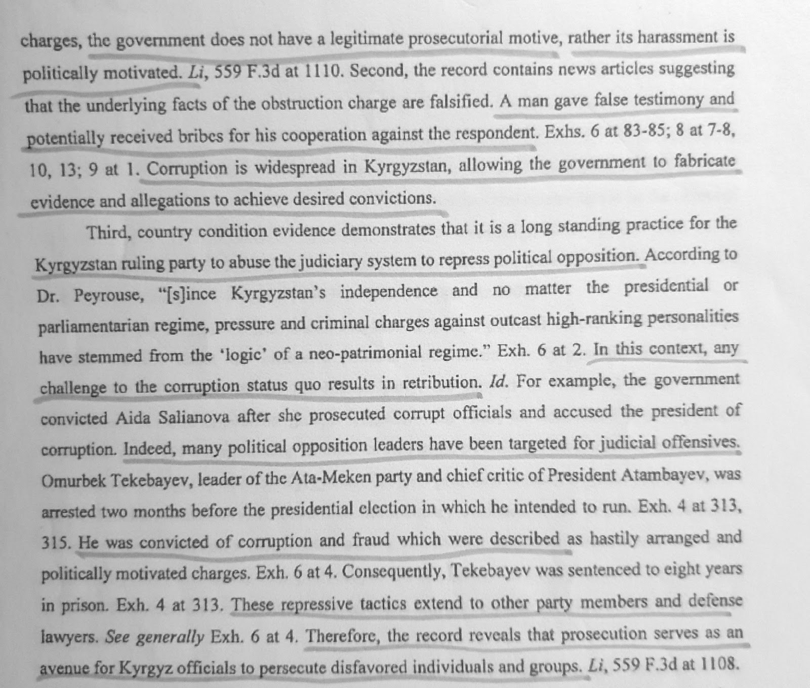 Excerpt from Kansas city immigration court decision on Kalybek Eltuibasov