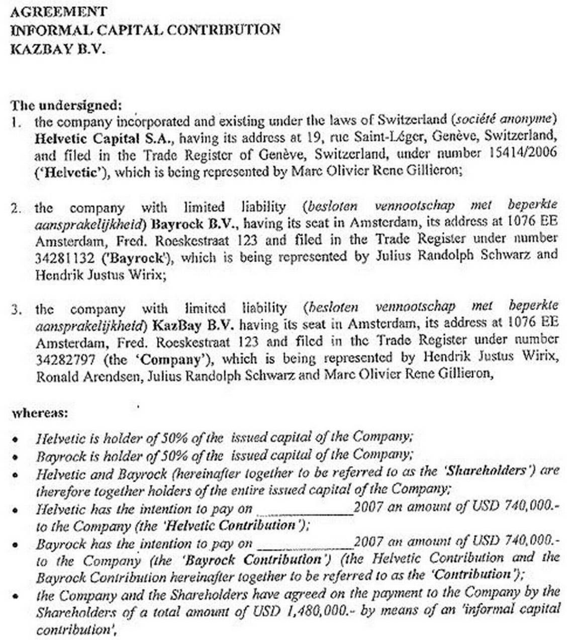 Kazbay Agreement