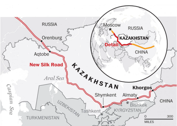 In Central Asia, Chinese inroads in Russia’s back yard
