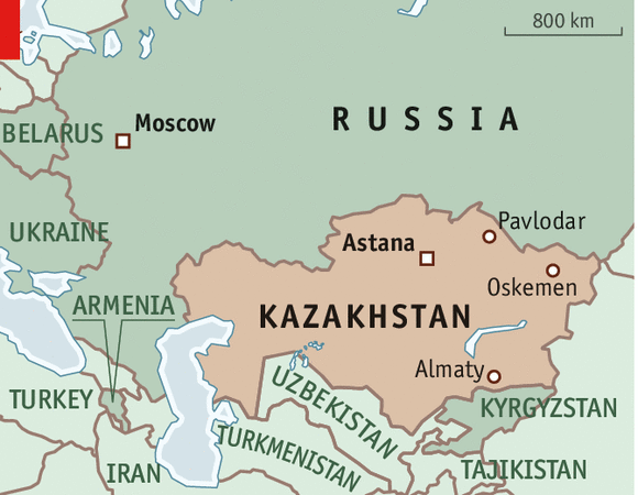 The bear on the doorstep and why Kazakhstan fears its hug