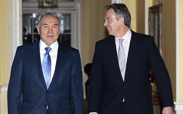 Tony Blair gives Kazakhstan’s autocratic president tips on how to defend a massacre